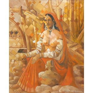 Lal Muhammad Pathan, 24 x 30 Inch, Oil on Canvas, Figurative Painting, AC-LM-012